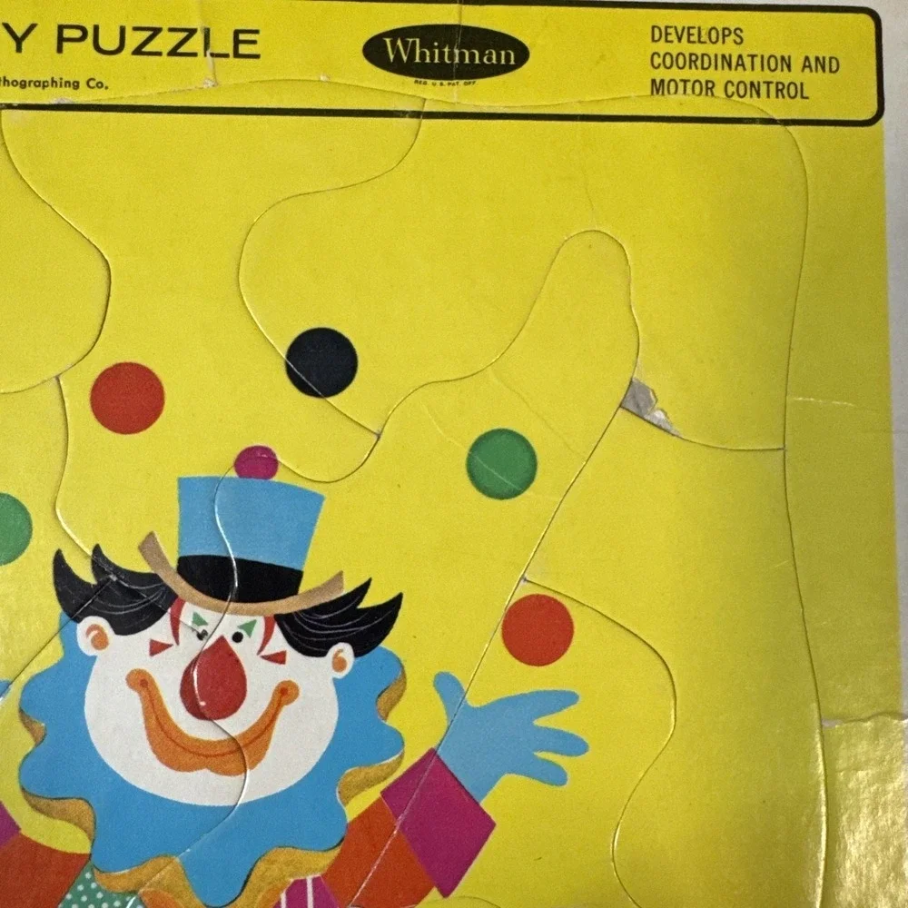 Puzzle Vintage 1964 Whitman Frame Tray Circus Pre-School‎ No.4421 14.5